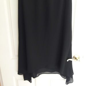 Long black Chiffon Skirt, 8P